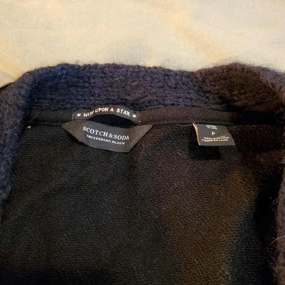 SCOTCH & SODA | Bronze Coin Hem Indigo Blue Fringe Sweater Vest (Size S) - Picture 7 of 10